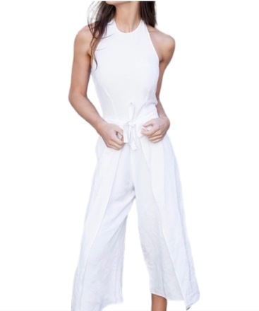 all white linen jumpsuits